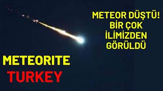 Türkiyeye meteor düştü Meteor hit Turkey [upl. by Winona]