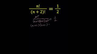 Solving A Factorial Equation maths algebra exponential [upl. by Bethena]