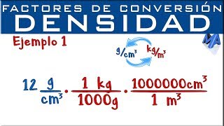 Conversión de unidades de Densidad  Ejemplo 1 [upl. by Odin792]