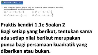 KSSM Matematik Tingkatan 4 Bab 1 Fungsi dan persamaan kuadratik dalam praktis kendiri 11e no3 no4 [upl. by Saalocin220]