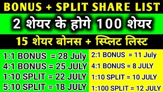 15 Stocks Announced Bonus amp Split  Bonus share latest news  Upcoming Bonus share 2024 [upl. by Severen974]