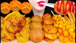 ASMR FRIED CHICKEN CHEESE BALL CORN DOG CHICKEN NUGGET 뿌링클 치킨 치즈볼 핫도그 먹방 MUKBANG EATING [upl. by Cerelia]