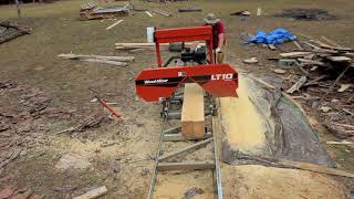 Wood Mizer LT10 sawmill How fast is it [upl. by Haneeja]