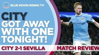 MANCHESTER CITY 21 SEVILLA  GOALS KONOPLYANKA RAMI OG DE BRUYNE  MATCH REVIEW [upl. by Dubois]