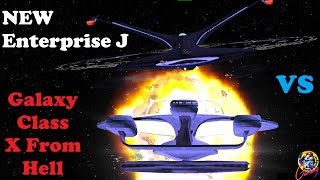 CRAZIEST Battle Yet  Enterprise J VS Galaxy X Class From Hell  Star Trek Ship Battles [upl. by Raddie]