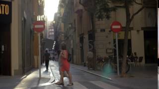 View to small cobbled street in Valencia Spain [upl. by Alamac]