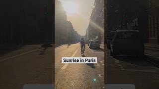 Sunrise in Paris  cycling sunrise roadbike londontoparis cyclingaroundtheworld travel [upl. by Ettennal399]