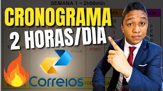 COMO SE PREPARAR PARA OS CORREIOS 2024  CRONOGRAMA DE APENAS 2 HORAS POR DIA [upl. by Roxanna]