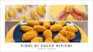 Fiori di zucca ripieni fatti al forno  Ricetta semplice e sfiziosa [upl. by Schlicher]