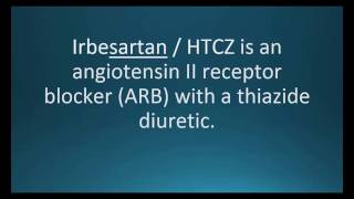 How to pronounce irbesartan  hydrochlorothiazide Avalide Memorizing Pharmacology Flashcard [upl. by Ping]