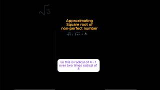 How to Approximating Square root of non perfect square number shorts [upl. by Murton]