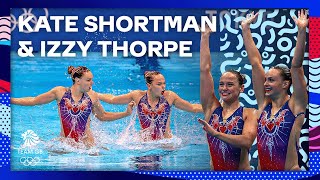 Silver In Paris 2024 🥈  Kate Shortman amp Izzy Thorpes Artistic Swimming Routines  Tokyo 2020 [upl. by Wack636]