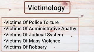 Types Of Victims in victimology Part  4   Victimology Lecture [upl. by Amo234]