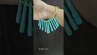 Necklace using Paper  DIY necklace viralreels viralshorts viralvideo [upl. by Latrell]