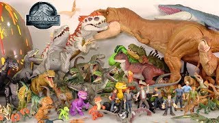 My HUGE Jurassic World Movie Dinosaur Figure Collection 100 Toy Dinosaurs [upl. by Goar543]