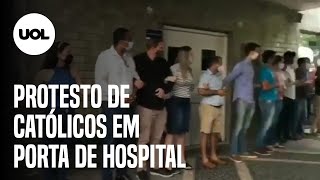 Grupo católico faz ato em hospital de Pernambuco contra aborto de menina de 10 anos estuprada [upl. by Najed]