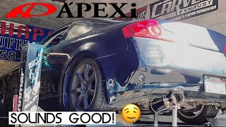 BEST EXHAUST FOR ANY G35 350Z amp G37 APEXI SIGLE EXIT [upl. by Grearson120]