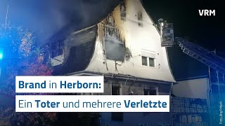 Ein Toter und mehrere Verletzte bei Brand in Herborn [upl. by Lorine341]