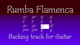 Rumba Flamenca latin backing track for Guitar in Am 200bpm Play along and enjoy [upl. by Nasho815]