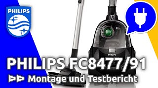 TEST Philips PowerPro Compact FC847791  BeutelloserStaubsauger im ausführlichen Test [upl. by Silas197]