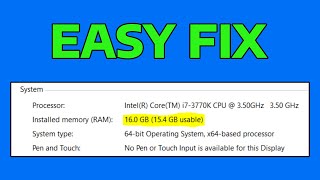 How To Fix Not All RAM Usable in Windows 11 [upl. by Oiramd]