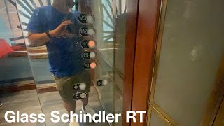 EPIC MOTOR Glass Schindler Hydraulic Elevator  Phipps Plaza Monarch Court in Atlanta GA [upl. by Tymothy390]