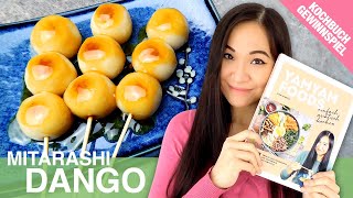 REZEPT Mitarashi Dango selber machen  Japanische Klebreisbällchen Spieße  Kochbuch Gewinnspiel [upl. by Menon410]