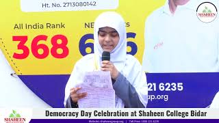 Democracy Day Celebration at Shaheen College Bidar [upl. by Kurland]