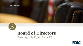 FDIC Board of Directors Meeting [upl. by Isadora847]