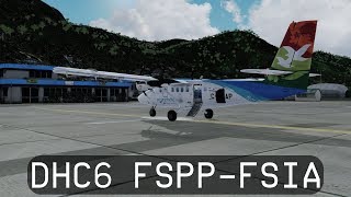 Prepar3d V41  Air Seychelles DHC6300 Twin Otter  Praslin to Seychelles Intl FSPPFSIA [upl. by Jona]