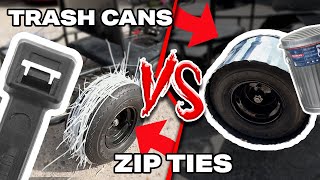 ZipTie VS Trash Can Drift Tires On My GoKart [upl. by Guthry600]