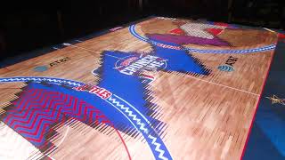 NBA UNVEILS STATEOFTHEART LED COURT FOR ALLSTAR 2024 EVENTS TAKING PLACE AT LUCAS OIL STADIUM [upl. by Daus50]