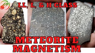 Meteorite Magnet Test Demo Meteorite Magnetism How much metal is in a meteorite LL L amp H class [upl. by Notgnilliw940]