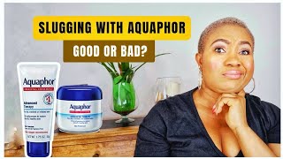 Slugging Using Aquaphor Healing Ointment Esthetician Review [upl. by Ardnasirhc]