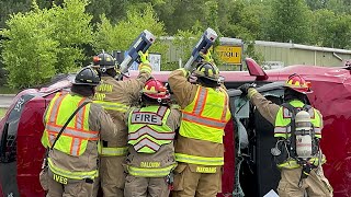 Saginaw Township MI MULTIPLE VEHICLE ROLLOVER PININ PI Scene [upl. by Petr]