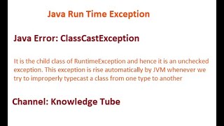 ClassCastException Error in java [upl. by Linn]