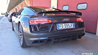 Audi R8 V10 Plus PURE Engine SOUND  Start Up Revs OnBoard POV [upl. by Ahsoyem44]