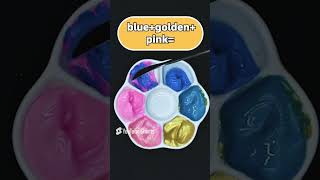 BlueGoldenPink Color asmrguessthecolorcolormixingsatisfying [upl. by Ledif]