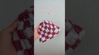 checkered beanie artesanato crochet beanie crochetbeanie [upl. by Eloccin]