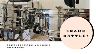 Snare Battle Ludwig Supraphonic vs Rogers Powertone [upl. by Yxor257]