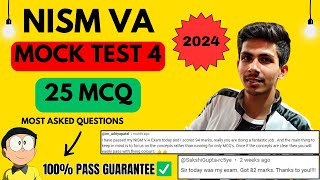 NISM VA MOCK TEST 2024  NISM 5A EXAM PREPARATION  NISM MOCK TEST  nism5a nismexampreparation [upl. by Dniren]