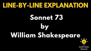 Line By Line Explanation Of Sonnet 73 By William Shakespeare  Sonnet 73 William Shakespeare [upl. by Leiru]