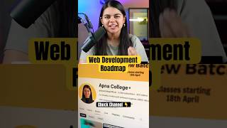 Web Development Roadmap ApnaCollegeOfficial  Shradha Didi webdevelopment shorts [upl. by Arocat]