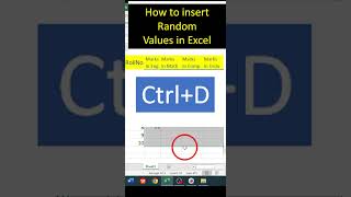 How to Insert Random Values in Excel msexcel excel exceltricks [upl. by Lleksah]