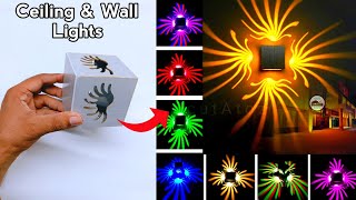 How to Make a Modern Style RGB LED Ceiling Lamp from PVC Pipe DIY Ceiling Light Diy Chandelier RGB [upl. by Novia]