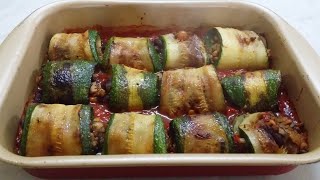 Veggie Stuffed Zucchini Rolls  Rollos de calabacín relleno con vegetariano [upl. by Drapehs]