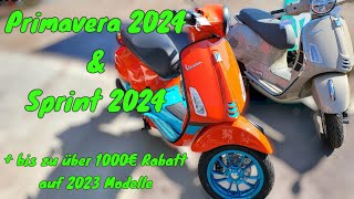 Neue Primavera und Sprint Modelle  sehr gute Vespa Angebote [upl. by Ykcin206]