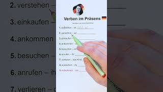 Verben im Präsens 🇩🇪😍 learngerman german deutsch deutschkurs deutschlernen allemand learn [upl. by Akcimat]