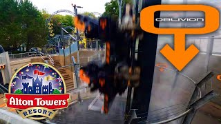 Oblivion  Alton Towers  4K OffRide [upl. by Lipscomb]