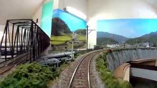 HOレイアウト運転席展望ビデオ① Panorama view of HO layout [upl. by Rowell]